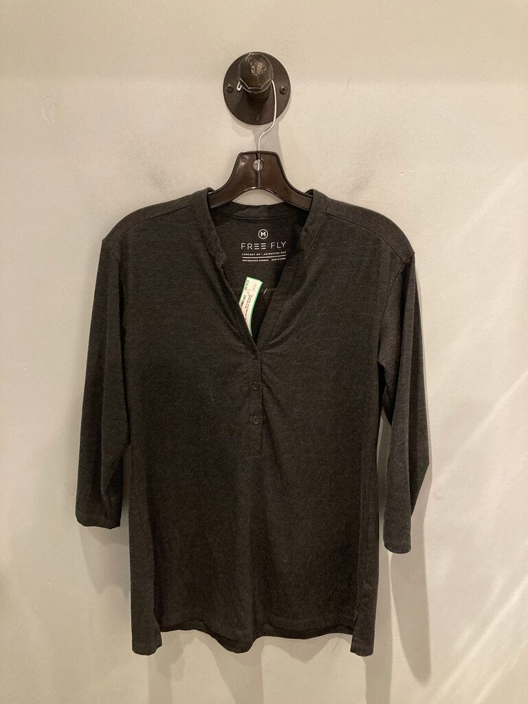 Freefly 3/4 Sleeve Shirt, Gray, Women's M