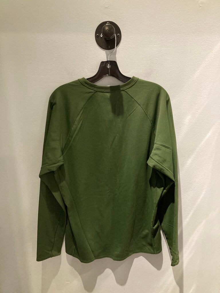 Patagonia Base Layer LS Crew, Green, Men's L