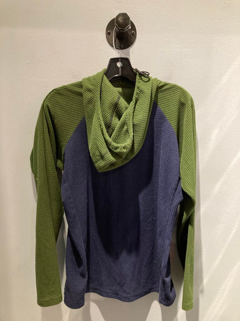 Melanzana Fleece Hoody, Blue/Green, Men's S