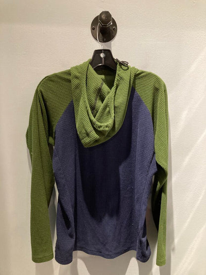 Melanzana Fleece Hoody, Blue/Green, Men's S