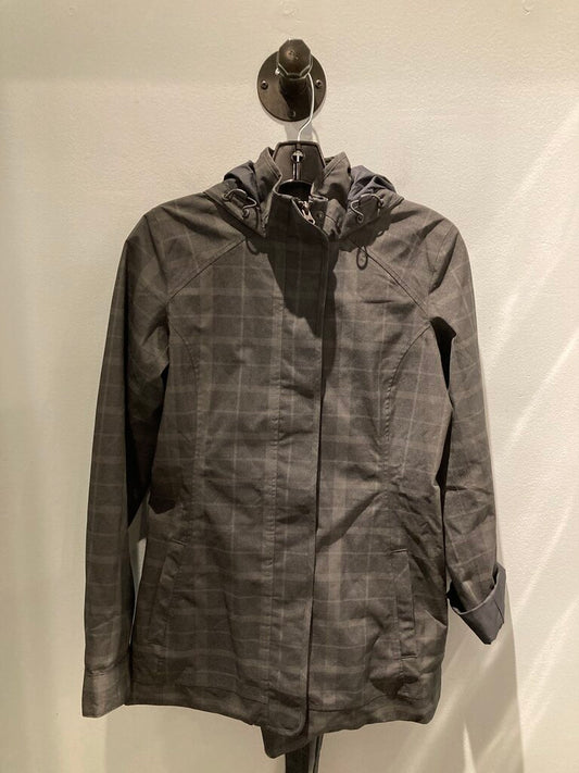 Royal Robbins Rain Trench, Black Plaid, Women's S
