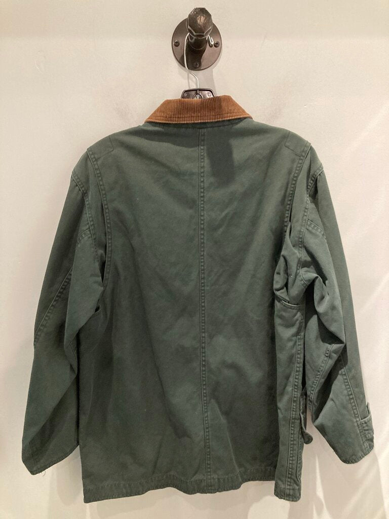 Lands End Chore Coat, Green/Brown, Women's S