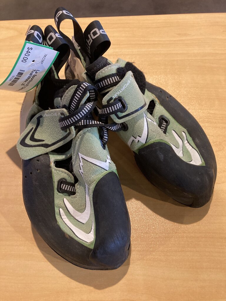La Sportiva P3 Climbing Shoes, Teal/White, 35