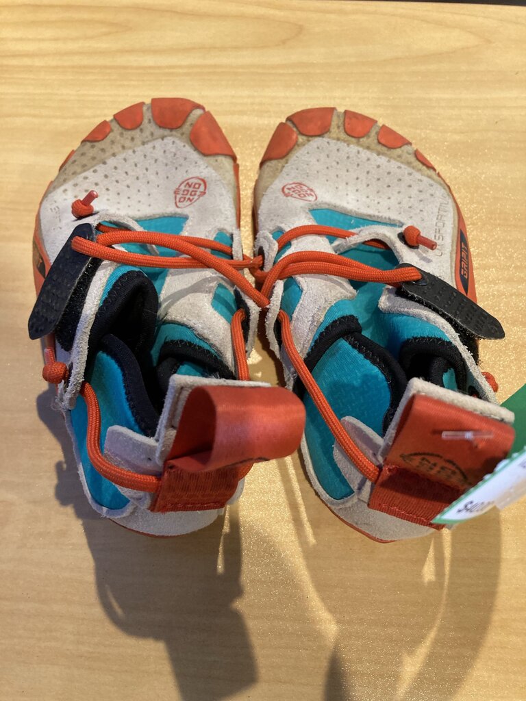 La Sportiva Gripit Climbing Shoes, White/Orange/Blue