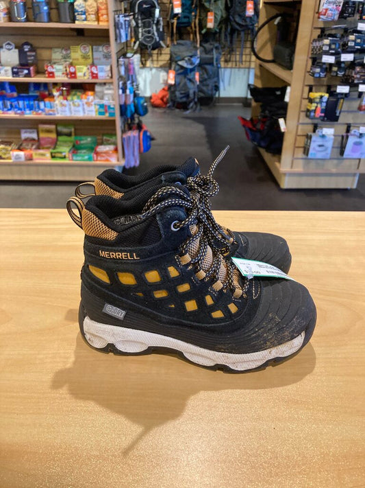 Merrell WP Hiking Boots, Black/Gold, Kids 11