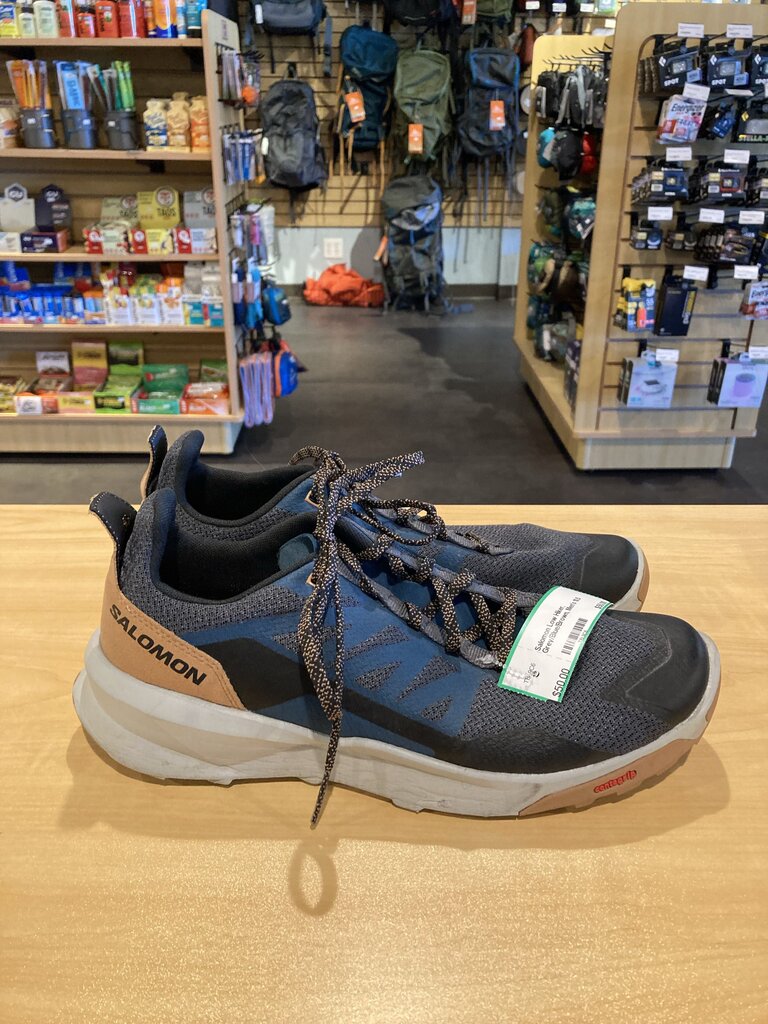Salomon Low Hiker, Grey/Blue/Brown, Men's 10.5