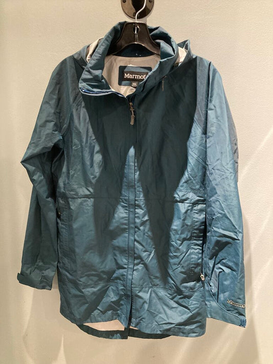 Marmot Long Rain Jacket, Teal, Women's S