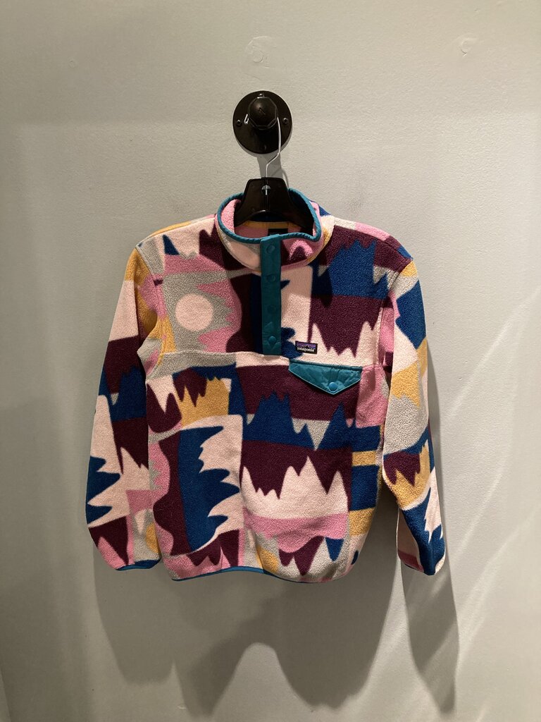 Patagonia Snap Fleece, Pink/Teal/Blue, Kid's L