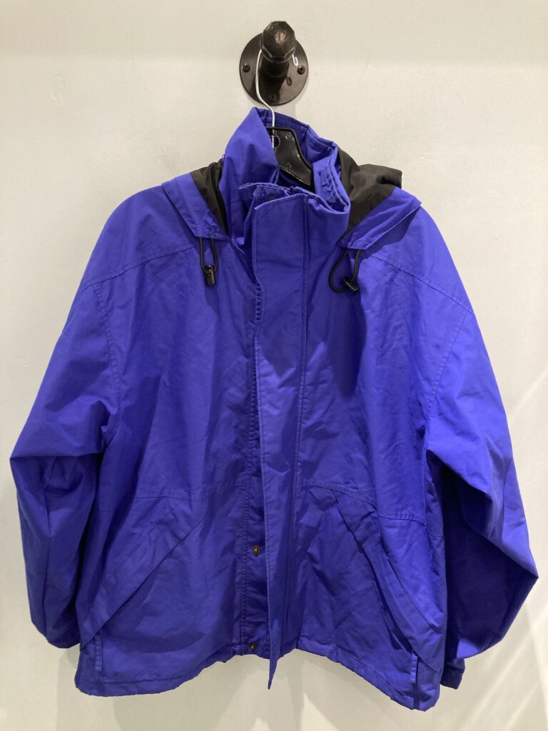 Lands End Rain Jacket, Blue, Men's M