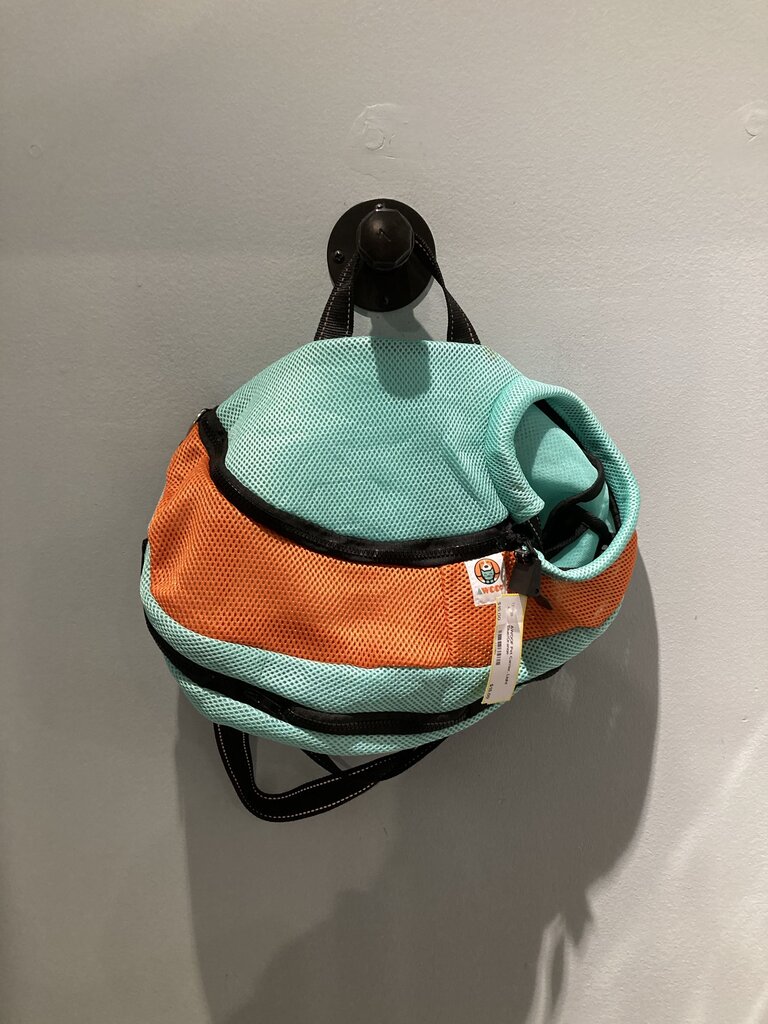 AWOOF Pet Carrier, Light Blue/Orange