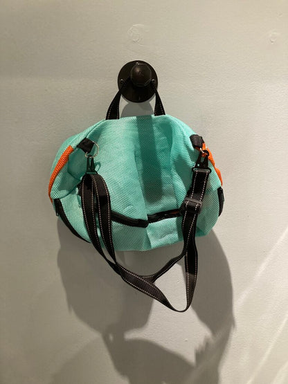 AWOOF Pet Carrier, Light Blue/Orange