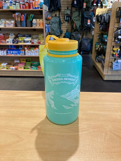 Nalgene Widemouth Water Bottle, Green/Yellow, 32oz