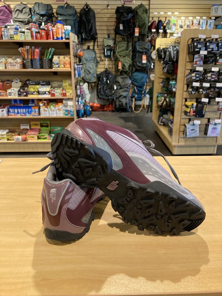 The North Face GTX Low Hiker, Grey/Maroon, Women's 8.5