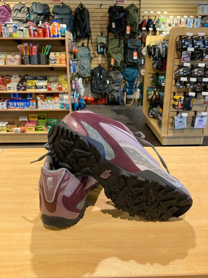 The North Face GTX Low Hiker, Grey/Maroon, Women's 8.5