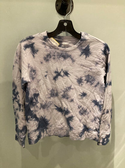 Athleta Girl LS Pullover, Blue Tye Dye, Kids XL (14)