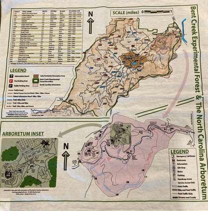 Bandana Map - Bent Creek Arboretum (by Mucha Gear)