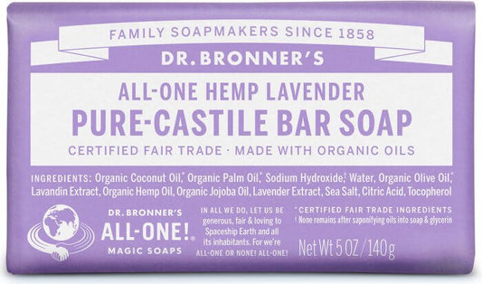 Dr Bronners Castile Bar Soap, Lavender
