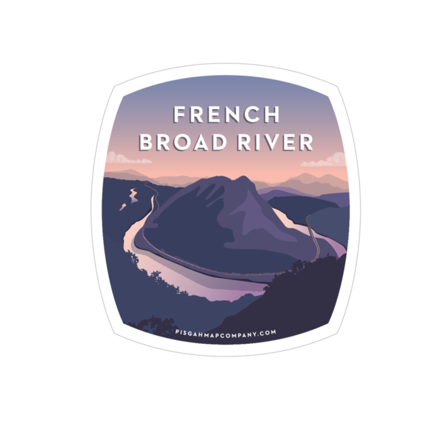 Pisgah Map Company French Broad River Region Sticker