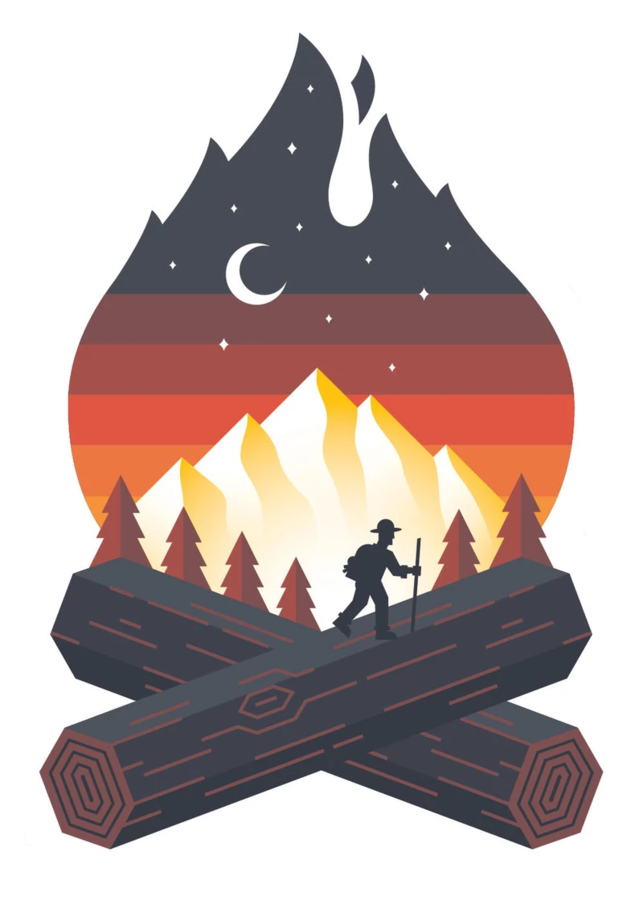 Sticker Art Campfire