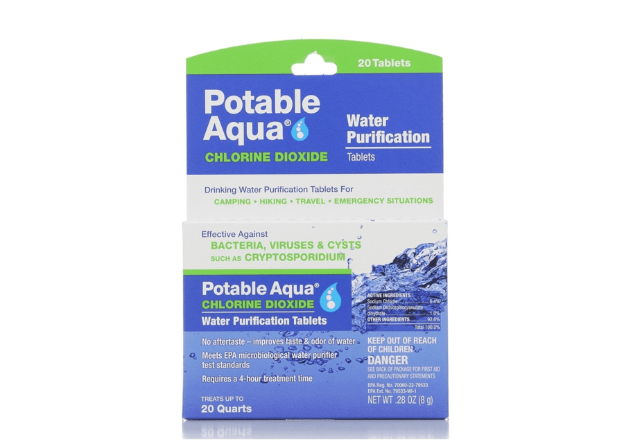 Potable Aqua Chlorine Dioxide Tablets 20 Pack