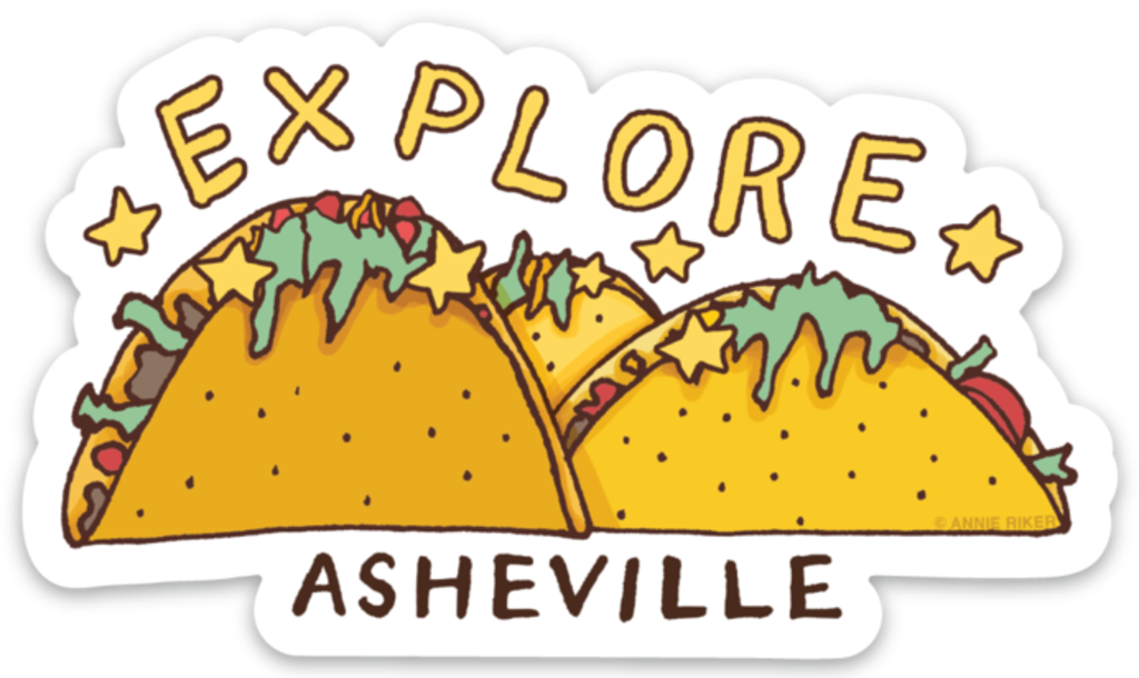 Explore Asheville Tacos Sticker