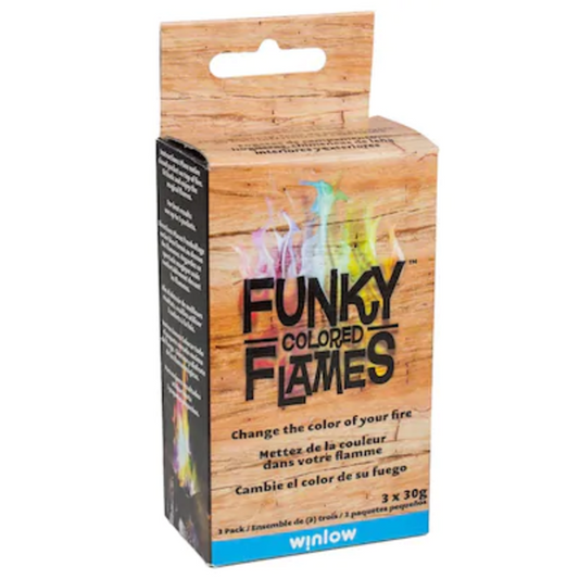 Funky Colored Flames, 3pk