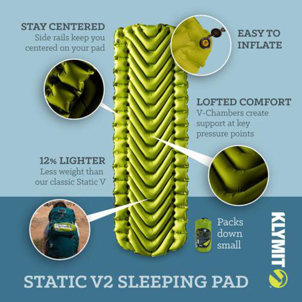 Klymit Static V2 Sleeping Pad, Green
