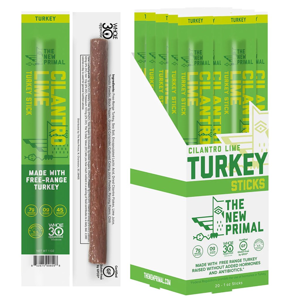 The New Primal Turkey Sticks, Cilantro Lime, 1oz