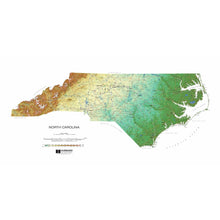 Load image into Gallery viewer, The Map Shop North Carolina Raised Relief Map