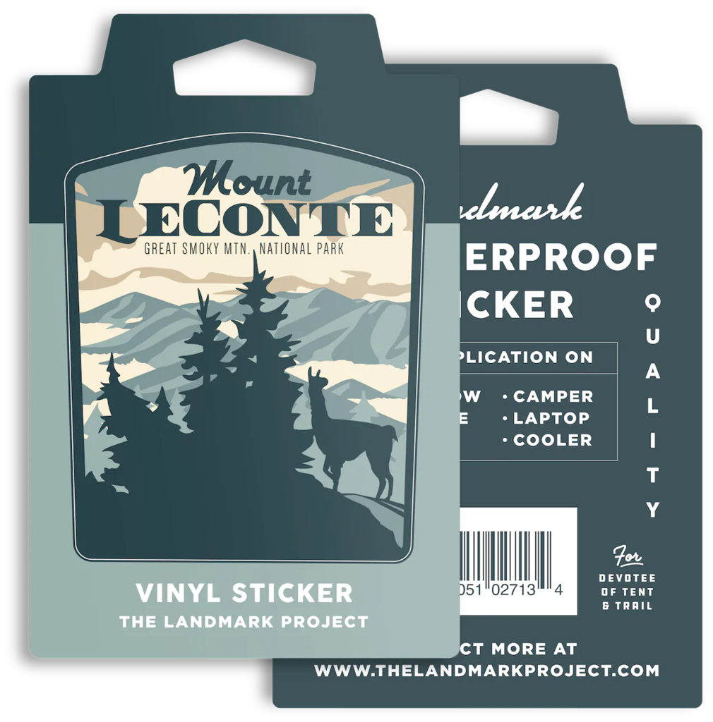The Landmark Project Sticker Vinyl Sticker, Mount Leconte