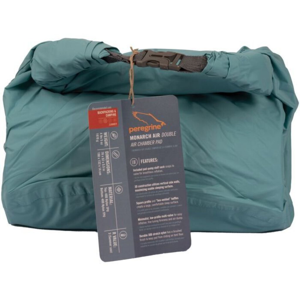 Peregrine Monarch Air Double Wide Sleeping Pad, 5.5" With Sack Pump