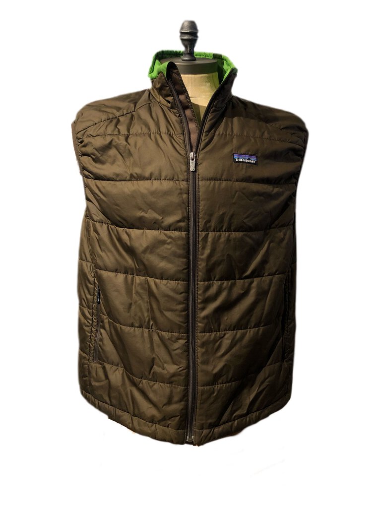 Patagonia Micro Puff Vest, Brown/Green, Men's L