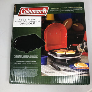 Coleman Fold-N-Go Cast Aluminum Griddle, Black (BRAND NEW)