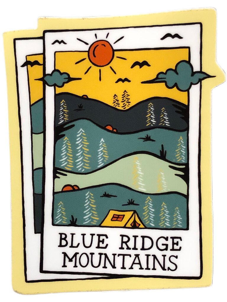 Blue Ridge Mountains Double Polaroid, Yellow