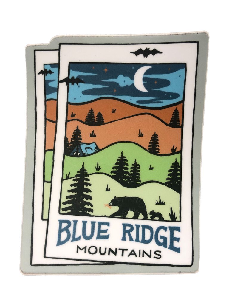 Blue Ridge Mountains Double Polaroid Night, Grey