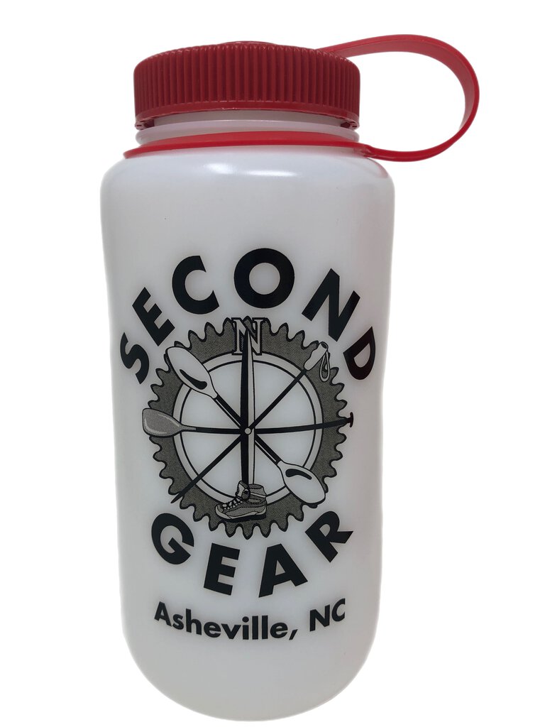 Second Gear Nalgene, Wide Mouth, White, 32oz, HDPE