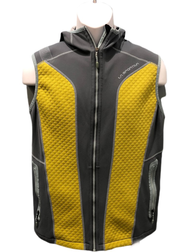 La Sportiva Zipup Hooded Vest, Chartreuse/Mint, Men's M