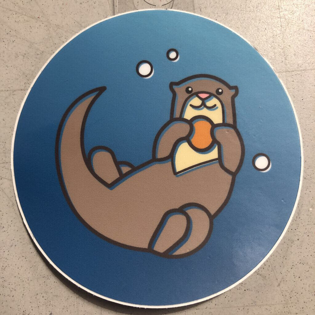 Menottees Otter, Blue (Stickers)