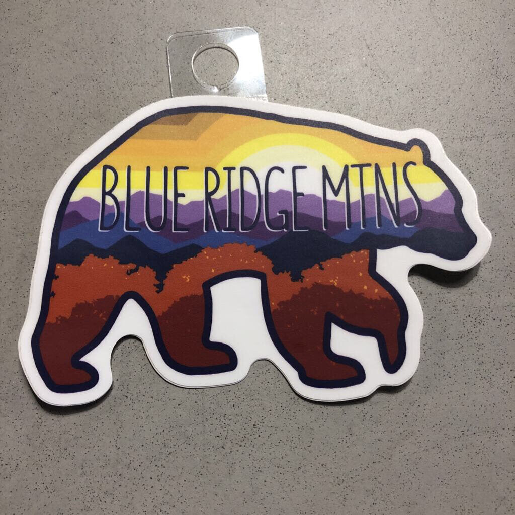 Blue Ridge Mountains Bear, Yellow/Purple/Blue/Red