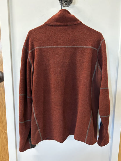 Kuhl Fleece Jacket, Burgundy/Brown, Men's L