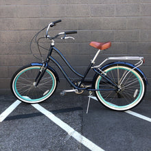 Load image into Gallery viewer, Sixthereezero EVRY Journey Cruiser 7-Speed Bike, Navy Blue, Women&#39;s (One Size Fits All)
