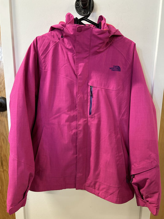 (Stain on/near cuffs) North Face 2-in-1 Snow Jacket, Pink/Purple, Women's XL