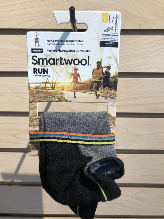 Smartwool Run Low Ankle Sock, Black, Large (Unused)