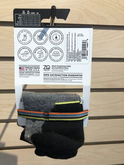 Smartwool Run Low Ankle Sock, Black, Large (Unused)