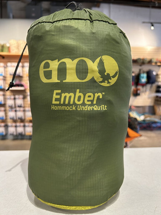 Eno Ember Hammock UnderQuilt, Green/Yellow, 40 - 60 Degrees F