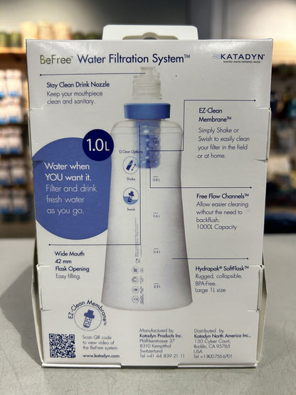 Katadyn BeFree Water Filtration System, 1L (Unused)