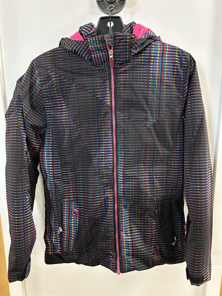 Spyder Snow Jacket, Black/Pink/Multi, Kid's 16