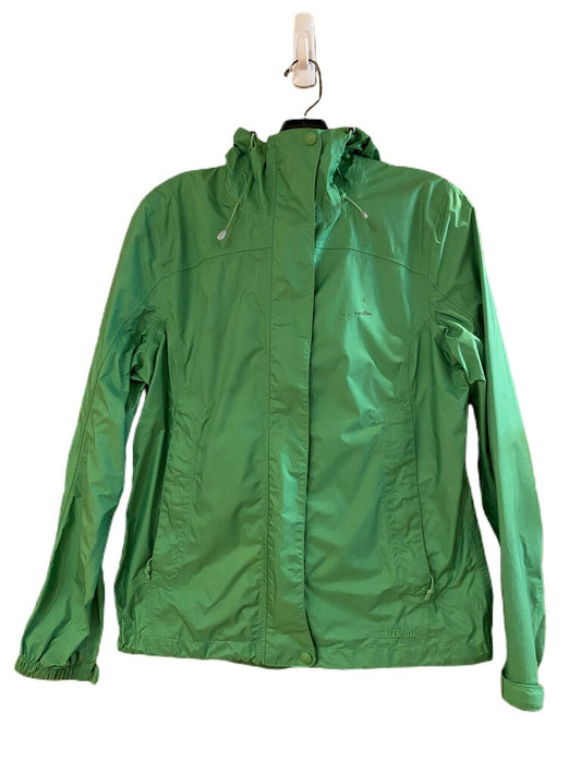 LL Bean Rain Jacket, Green, Womens XS (small smudge)