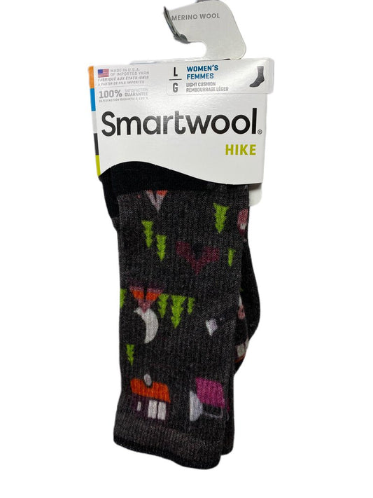 Smartwool Hike Socks, Grey w/ Camp Pictures, Wms L