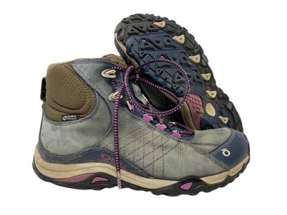 Oboz Sapphire Mid BDry Hiking Boots, Blue/Pink, Womens 7